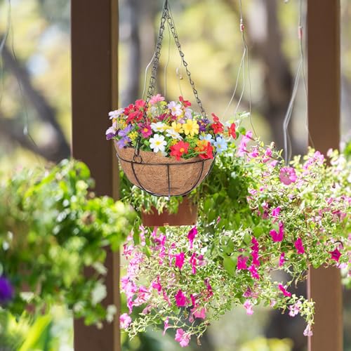 Cesta colgante para plantas artificiales que soluciona la falta de espacio 7