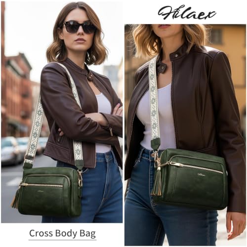 Image of Vegan Leather Crossbody Bags for Women Anti theft Purses and Handbag