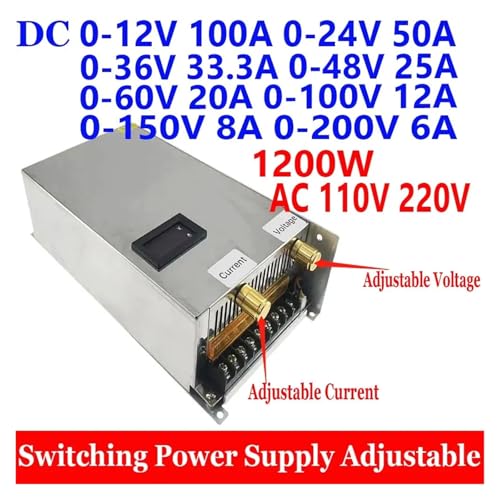 Transformateur AC vers DC 1200W à tension variable pour un éclairage LED stable
