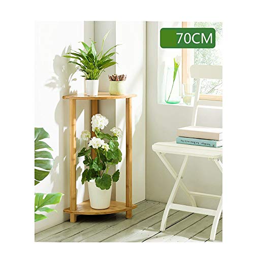 CuteLife Flower Stand Fan-Shape Wooden Corner Flower Stands Plant Display Stand Wood Pot Shelf Storage Rack Outdoor Indoor (Color : A, Size : 30x70cm)