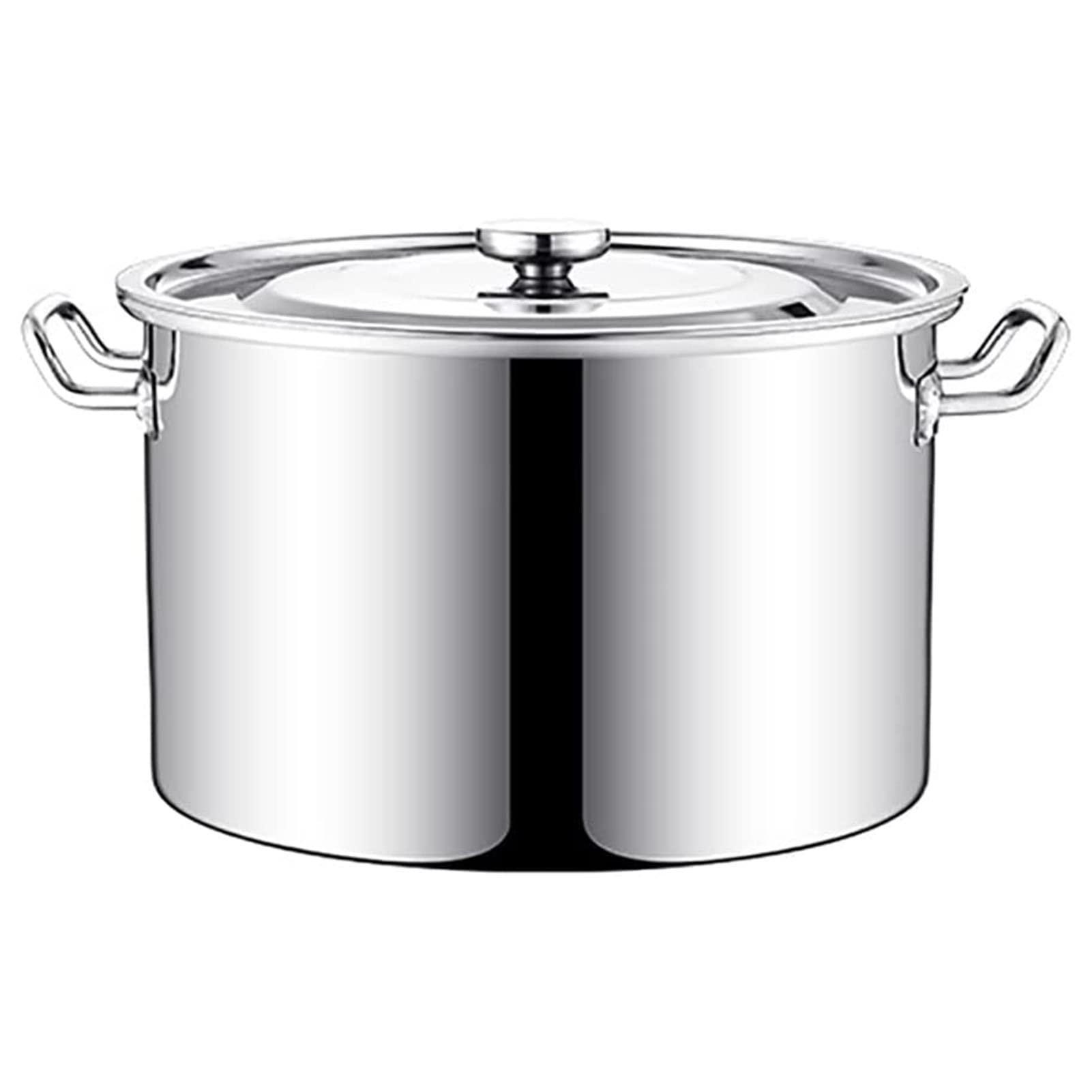 Lar Set di pentole in acciaio inox con coperchio, fondo Cosite a 3 strati, per zuppe a induzione, 50 x 28 cm e 30 x 20 cm ad alta capacità