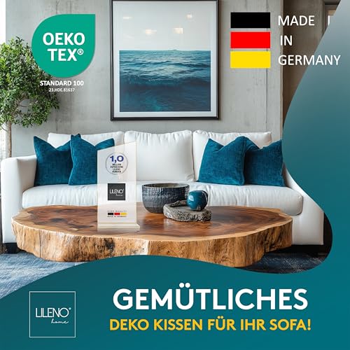 LILENO HOME 2er Set Kissenfüllung 40 x 40 cm - 95°C waschbares Innenkissen geeignet für Allergiker - Polyester Kisseninlet als Couchkissen, Sofa Kissen, Cocktailkissen und Kopfkissen