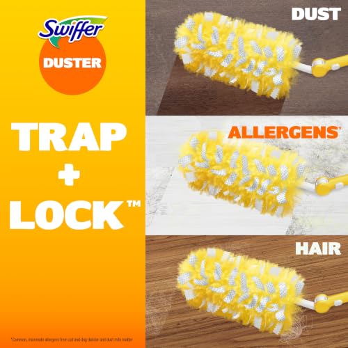 Swiffer Duster Kit with 3 ft Extendable Handle, Dusters for Cleaning, Set Includes 1 Extension Pole and 12 Heavy Duty Dusting Refills Dust Cleaner, Long Extended Wand for Ceiling Fans and Walls - image 5
