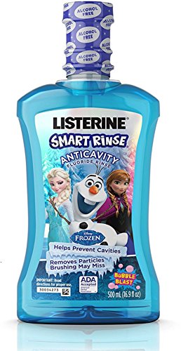Listerine Smart Rinse? Bubble Blast? Anticavity Fluoride Rinse Frozen 16.9 oz (5 Pack)