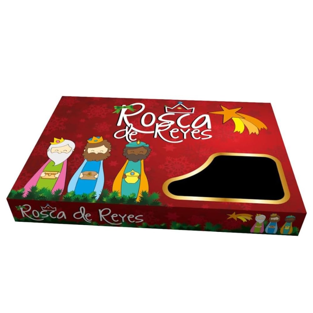 LA TIENDITA ESSENTIALS 50 SMALL Rosca de Reyes Boxes (lid+base) 18.8 x 13.3 x 3 in (27.56 lb)