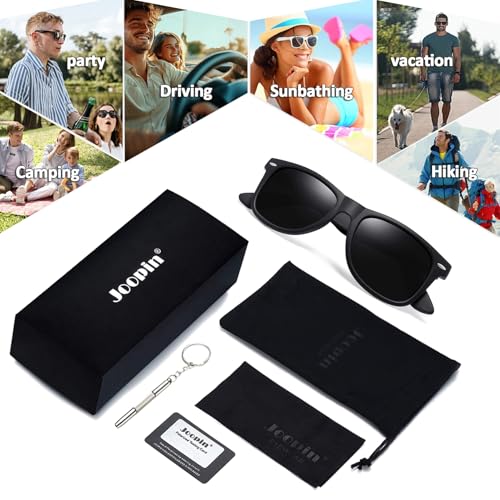 Image of Joopin Square Sunglasses Polarized UV400 Designer Sun Glasses Men Women