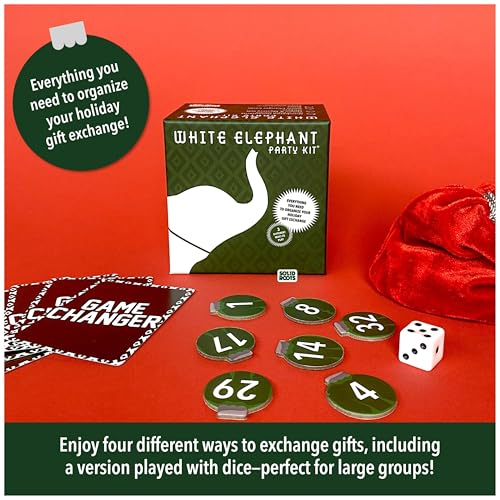 Spin Master Games, SolidRoots Mini White Elephant Gift Exchange Game Party Kit - Spice Up Swap Traditions, Holiday Games, Ages 8+