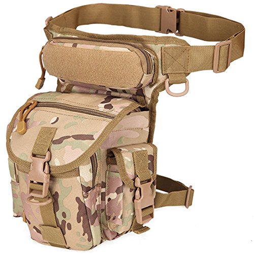 Rullar multifunktionell vandring midja midjeväska taktisk militär droppe ben väska löpning ryggsäck utomhus camping...