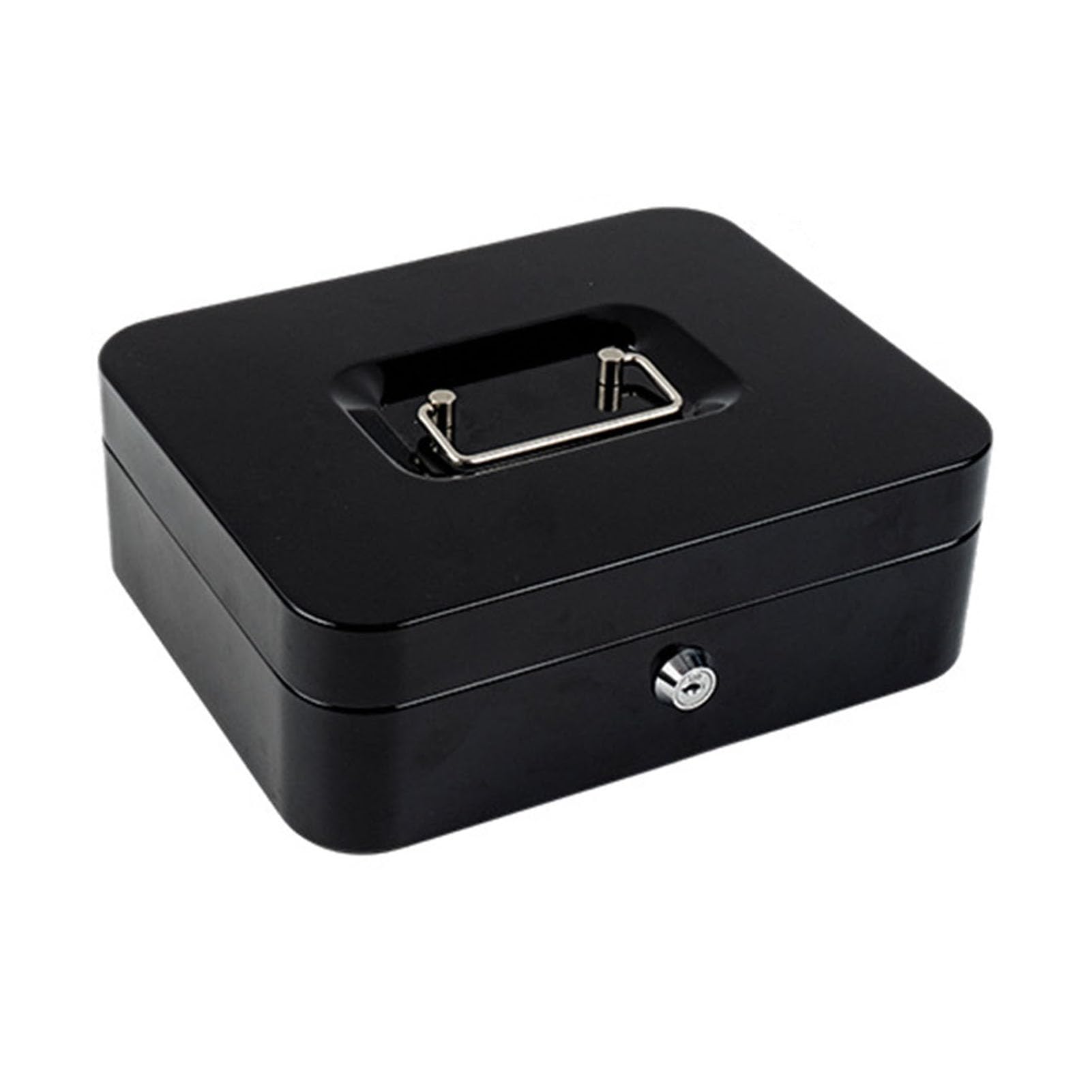 Cosiki Small Lock Box with Removable Tray, Iron Security Box (12 cali) | Trwała żelazna konstrukcja, kompatybilna z formatem A4, niezawodny zamek na klucz, solidny metalowy uchwyt, wszechstronny