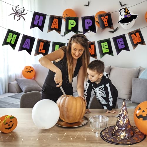 Happy Halloween Banner Hanging Paper Garland Bunting Banner - image 3