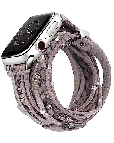 Bracelet Apple Watch daim femme - Le cadeau raffiné et doux pour iWatch Series 8