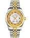 PASOY Unisex Stainless Steel Watch Luminous Hands Diamond Dial Gold Quartz Mens Womens Waterproof Watches