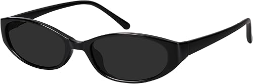 mosanana Gafas de sol retro ovaladas ojo de gato para mujer Y2k 90s moderno estrecho pequeño MS52585