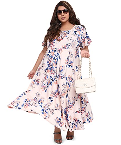 Image of OOMPH! Women's Western & Fusion wear Crepe A-Line Maxi Dress - mdfoil