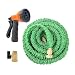 Ohuhu® 50 Feet Super Strong Garden Hose / Expandable Hose, 50 ft Expandable Garden Hose with All Brass Connector & Free 8-pattern Spray Nozzle, Green
