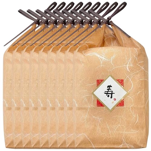 【精米】 紙袋入 3合米×9個 「寿」 令和7年産山形県産はえぬき450g オレンジ紙袋 慶事 祝い事 長寿祝 贈答 引出物 (9個まとめ)