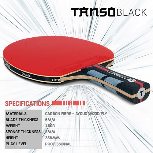 Tanso Black X Blade Table Tennis Racket - Image 5