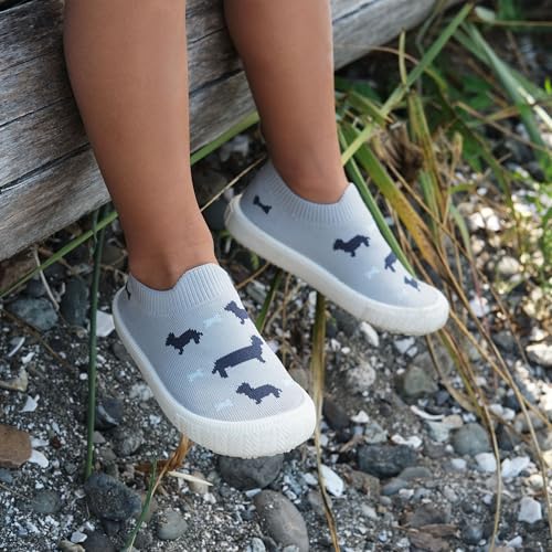 Image of JAN & JUL Slip-on Knit Shoes, Machine Washable and Lightweight Sneakers for Toddler Boys and Girls