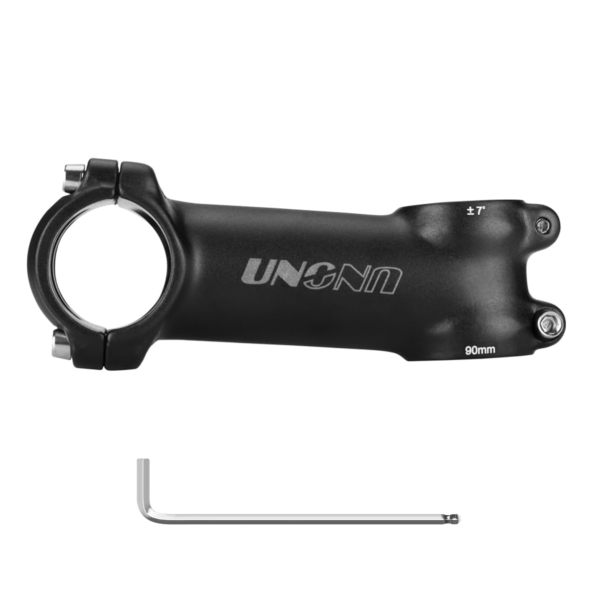 CYSKY Bike Stem 31.8mm 25.4mm MTB Stem 60/70/80/90/100/110/120/130mm 7 Degree Mountain Bike Stem Short Handlebar Stem Riser for MTB Road Bike Gravel City Bike Ebike (25.4mm Handlebar Clamp, 90mm)