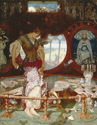 La Dame de Shalott impressions d'art mural de haute précision Hunt 60x90