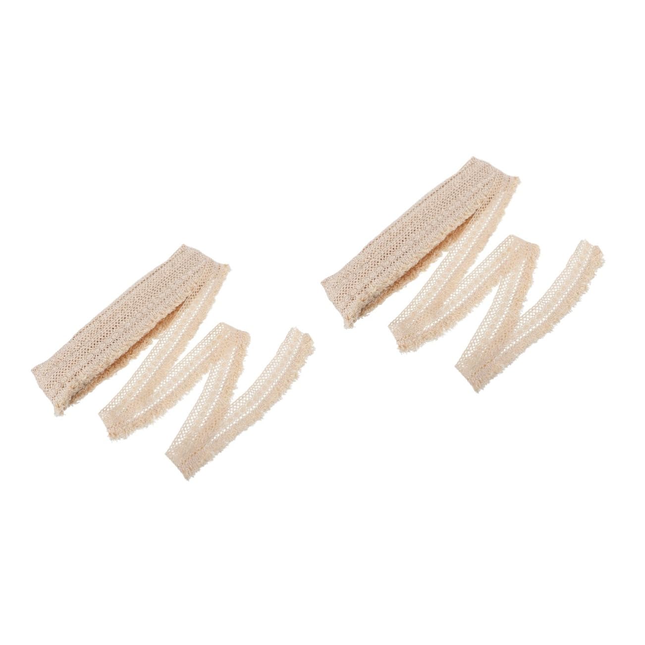 Angoily 2 Stück Baumwoll Fransenspitze Dekorative Diy Bordüre für Tischdecken Kleidung und Handarbeiten für Hochzeiten und Kreative Projekte Yards