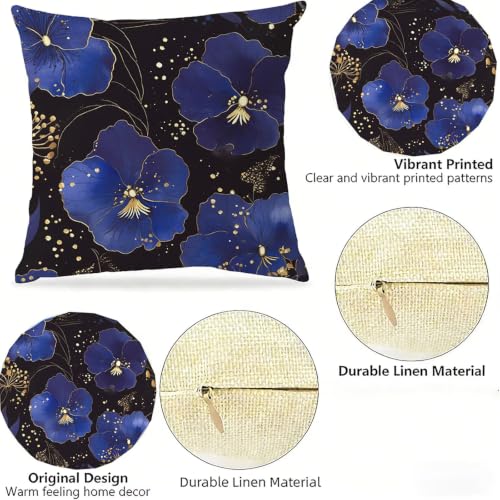 Housse de coussin noir 30x30cm extérieur imperméable lot de 2 - 5