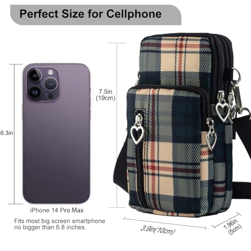 Image of JANKS Small Crossbody Bag for Women - Mini Phone Purses with Crossbody Strap and Wallet - Nylon Arm Bag