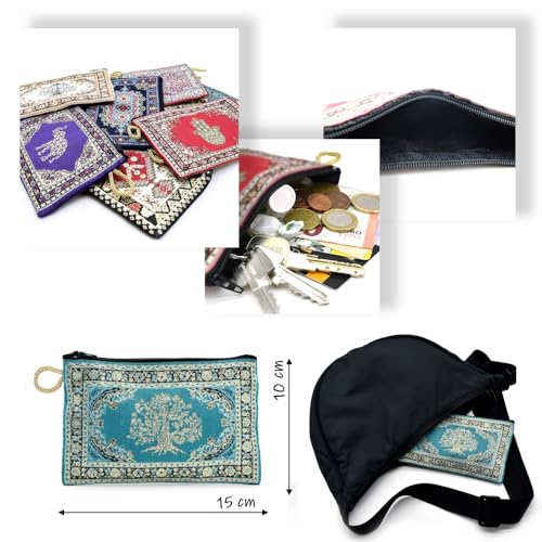 BDM - Monedero turco de Tela con cremallera, árbol de la vida.2