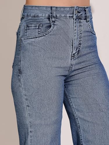 Image of Dolce Crudo Boot Cut High Rise Cropped Jeans for Women