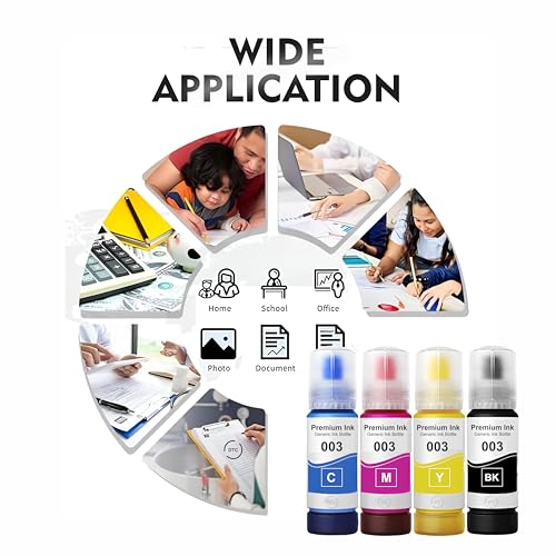 Image of Duplex DTC 003 Ink Compatible for Epson L3250, L3260, L5290, L3210, L3256, L3150, L3215, L3216, L5190, L3200, L3251, L3252, L3110, L3151, L3152, L3156, L3211, L3212 Printer (003 Black Ink 1 Pcs)