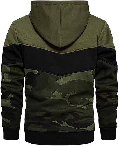 Miniatura 5 de LBL - Sudaderas con capucha para hombre, de mezcla suave, con forro polar, con bolsillo tipo canguro