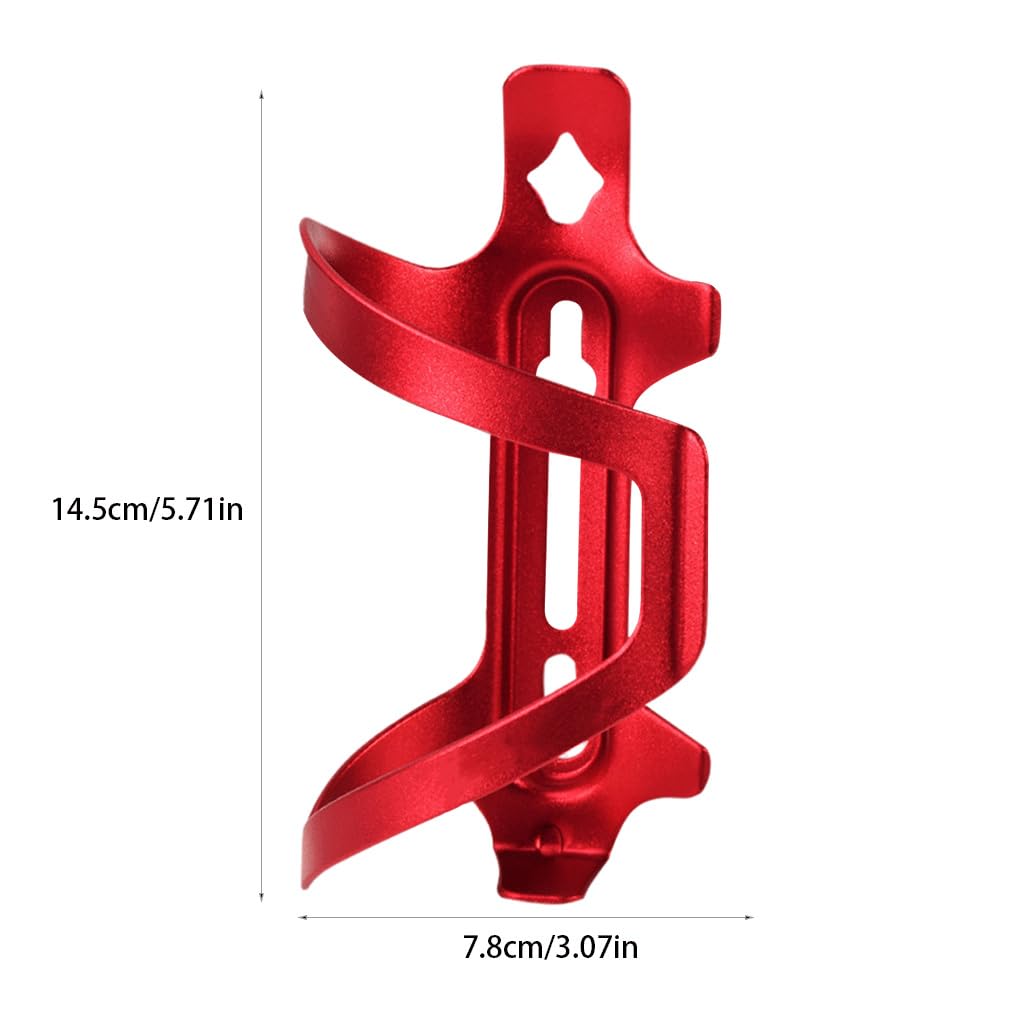 Juego de 10 soportes para botellas de agua de bicicleta de aleación de aluminio universal para bicicleta de montaña, jaula exterior portátil, color rojo