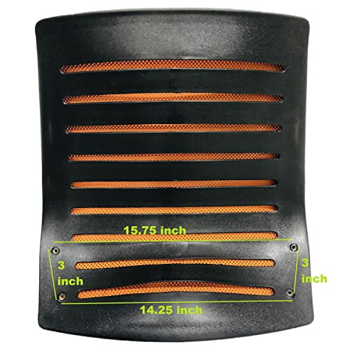 Image of GOYALSON Office Chair Visitor revolving Chair Spare Parts Accessories Net Back with nut Bolts and Key fit to Every Chair (Orange)