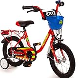 fahrrad feuerwehrmann sam Tretlager made in Germany* Unbekannt Kinderfahrrad 12 Zoll mit Stützräder und Rücktrittbremse Jungen Mädchen sam Fahrrad für Kinder ab 3 Jahren Feuerwehr Feuerwehrfahrrad Feuerwehrmann
