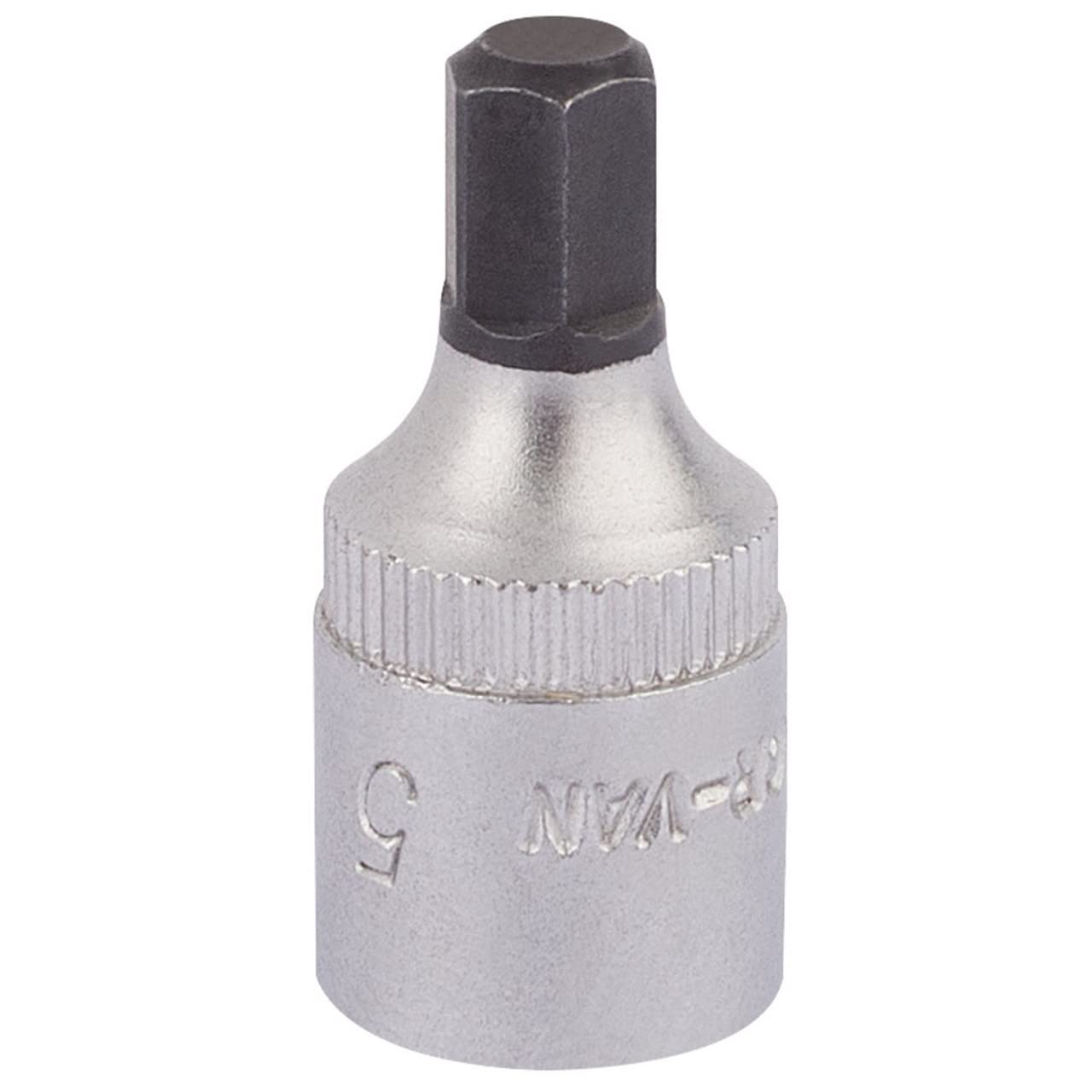 Elora Black 1/4" Drive Hexagon Socket Bit Metric