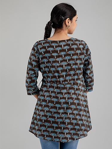 Image of feranoid Women Cotton Angrakha Kurti