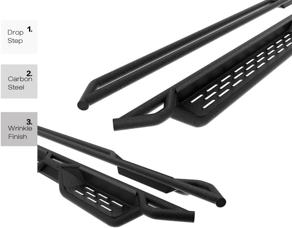 HD Ridez Drop Down Style Running Boards Side Step Compatible with Ram ProMaster 2014-2026 Full Size Van 136 inches 159 inches Wheelbase
