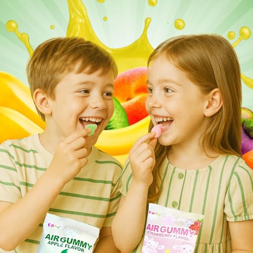 Image of Soft & Chewy Candies 7 Packs, Marshmallows Gummies Candy Bulk, Sweet & Sour Chews Candy Gummy Net 350g, Natural Dyes & Flavors, Individually Wrapped Fruity Snack Packs (Strawberry /Apple /Grape /Yogurt)