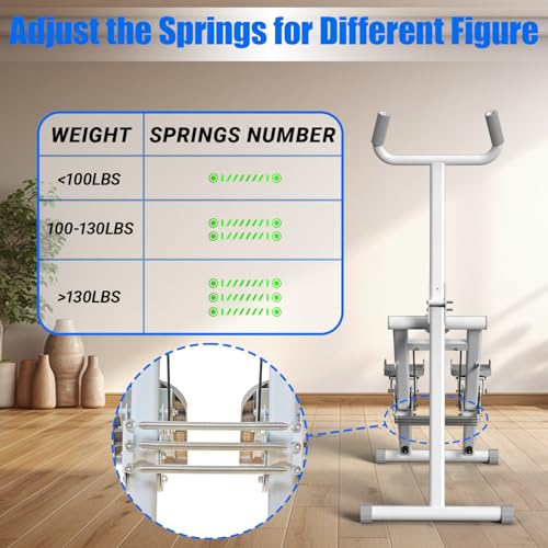 Image of YYJO Foldable Stair Stepper 3 Adjustable Resistance Stair Climber with Handle Bar Cardio Exercise Machine for Home
