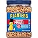 PLANTERS Dry Roasted Peanuts, 34.5 oz Resealable Plastic Jars (Pack of 6) - Peanuts with Sea Salt - Peanut Snacks - Shareable Snacks - Great School Snack or Work Snack - Kosher