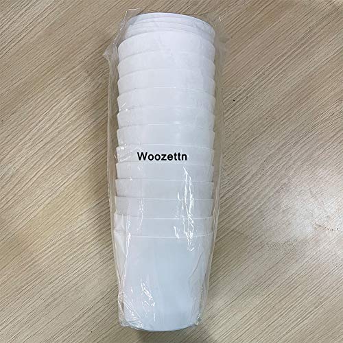 12 Pack 4 Inch White Plastic Planters Pots,Plant Flower Seedlings Nursery Pot With Pallet,Indoor Flower Plant Container For All House Plants,Succulents,Flowers And Cactus #TOP6