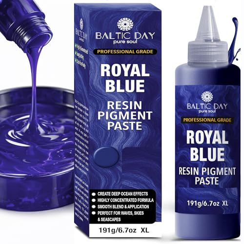 BALTIC DAY Royal Blue Epoxy Resin Pigment Paste 6.7oz (191g) – Highly Concentrated Opaque Resin Colorant for Resin Art, River Tables, Casting, Coatings & DIY Projects