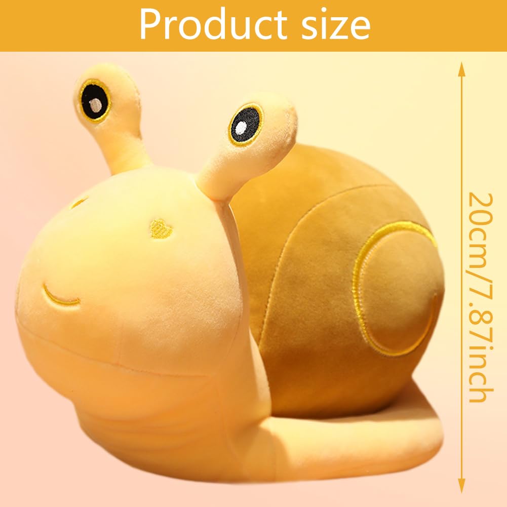 Kuschelige Schnecke Plüschfigur | 25 Cm, Gelb, Aus PP-Baumwolle | Süßes Geschenk Für Kinder