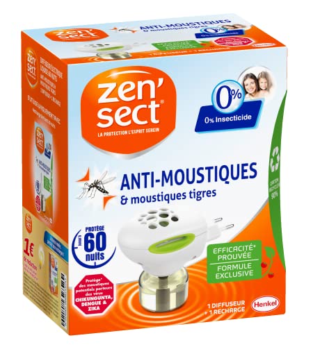 Zen'Sect Moustiques - Diffuseur Electrique + Recharge (60 nuits) - Anti-Moustiques & Moustiques Tigres Cover