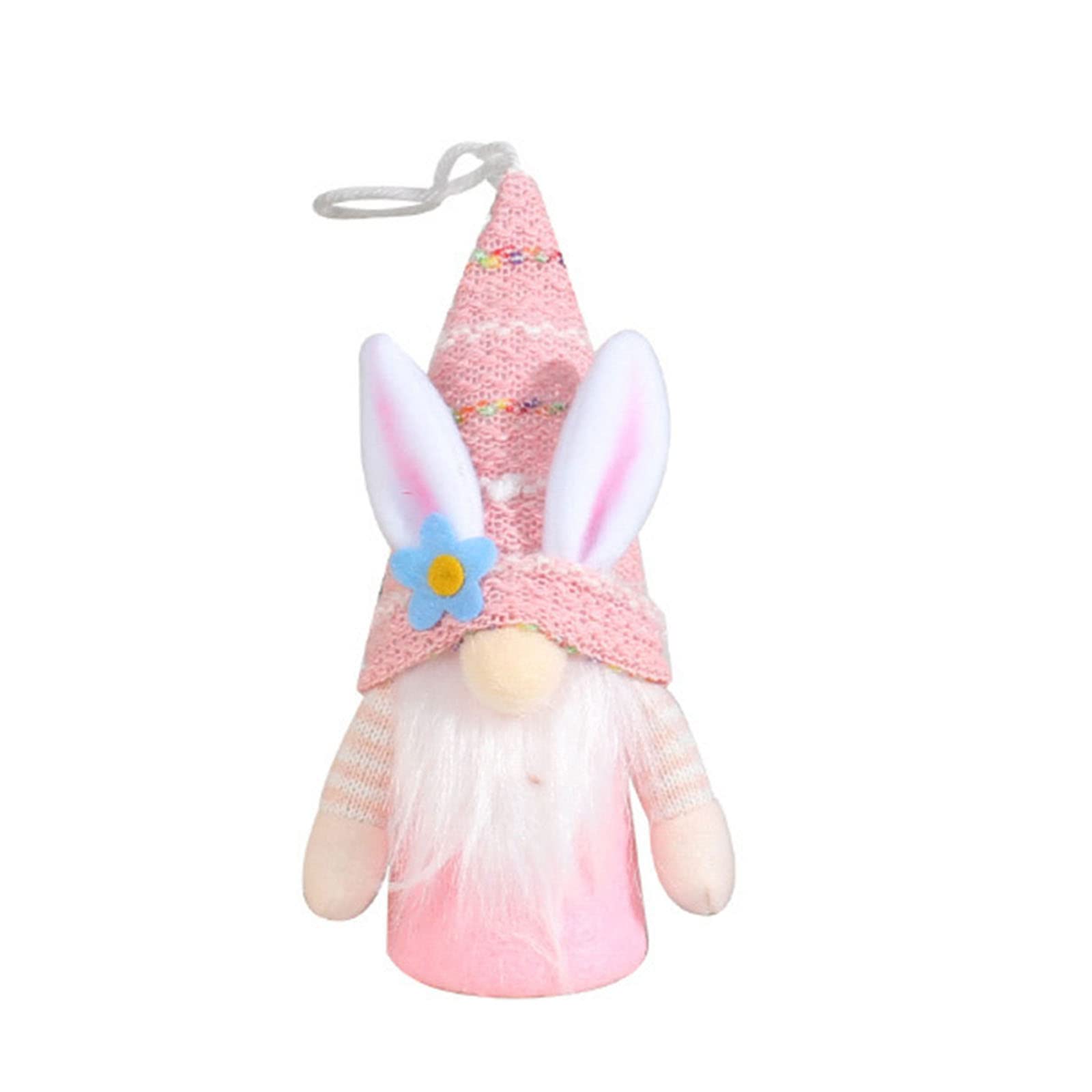 Hsioluted 3Pcs Easter Hanging with Light Cute Face Less Doll Ornament for Kindergarten School Girl Boy Present