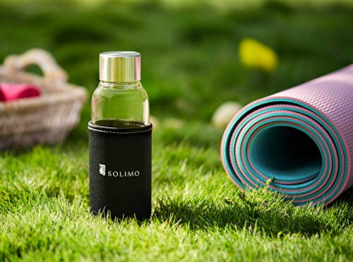 Image of Amazon Brand - Solimo SOL-HK-BRGN20-VV Stainless Steel Bottle, 450ml, 1 Water Bottle, Black