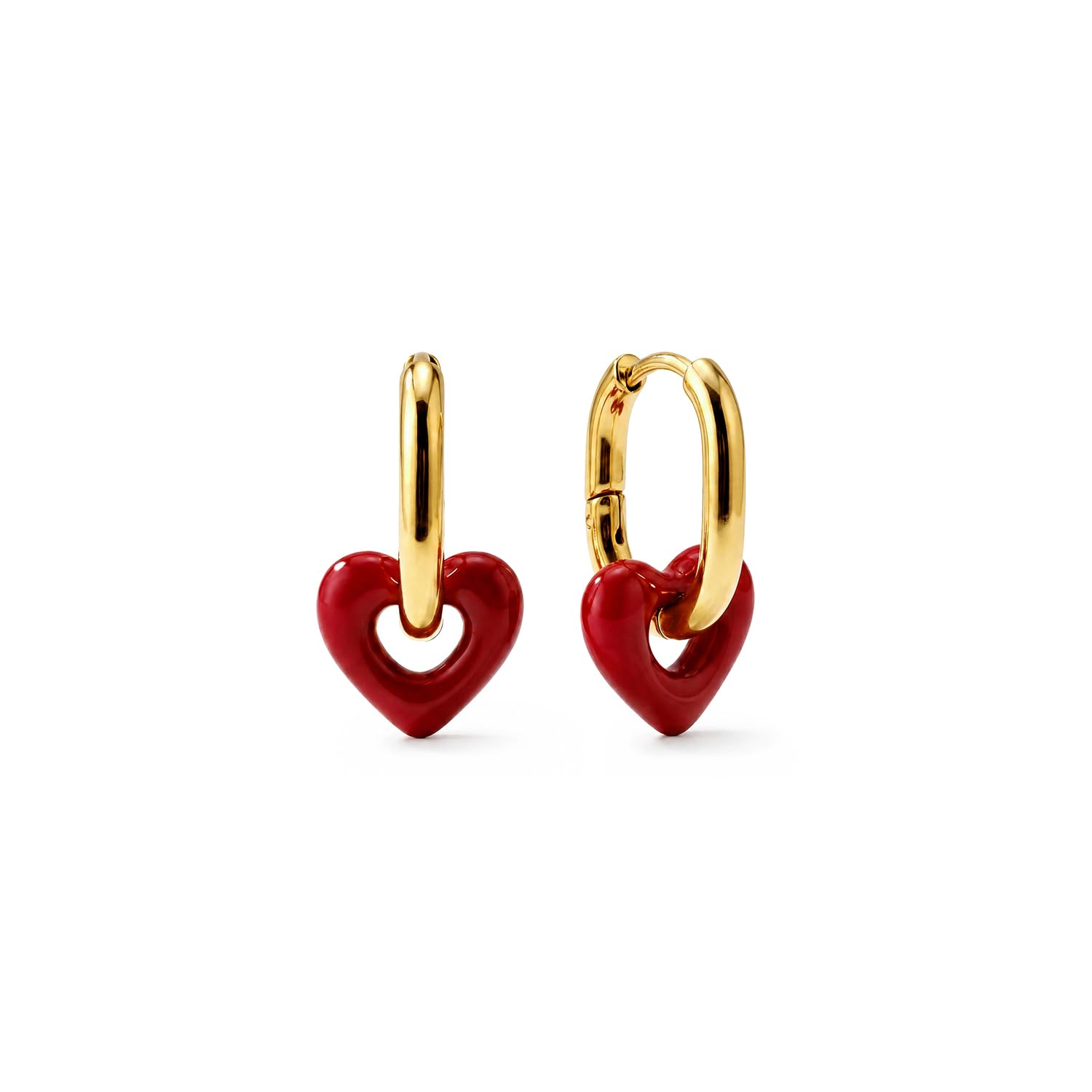Nova Heart Pop Earrings for Women - Waterproof & Anti-Tarnish-image-45