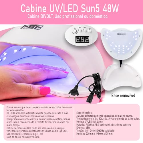 Kit Alongamento unhas Em Gel Acrigel Porcelana