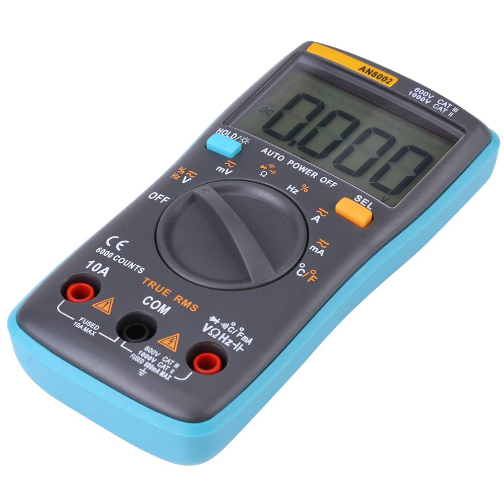 True-RMS-Digital-Multimeter Automatische Auslegung Multimeter AC/DC Ohm Stromzähler 6000 Counts Für Elektrische Prüfungen Und Heimwerkerarbeiten