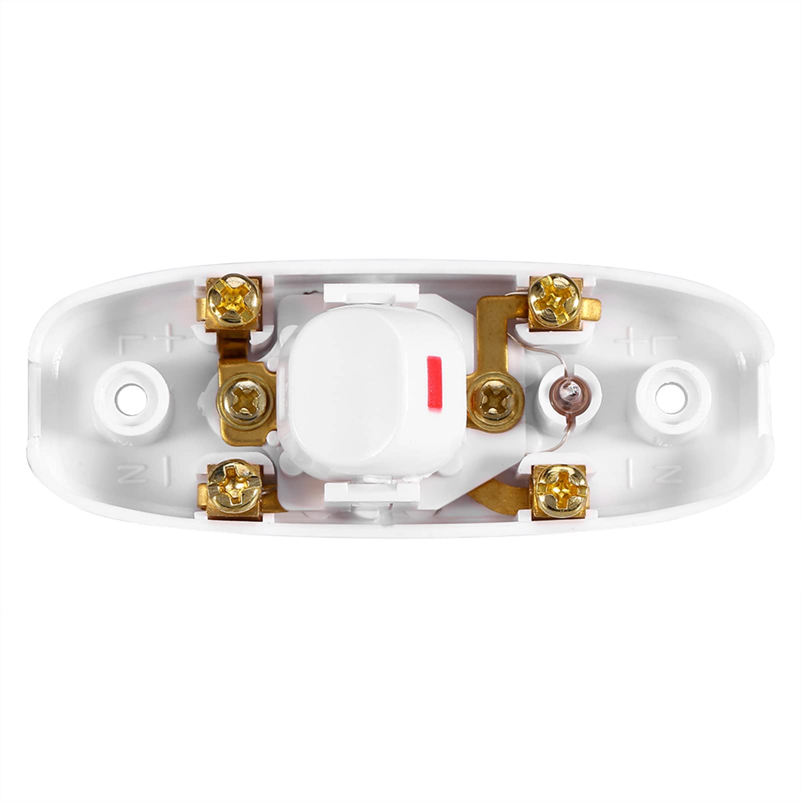 Włącznik/wyłącznik Włącznik Lampy, AC 250V 10A Inline ON/OFF stół Biurkowy Przewód do Lampy Przełącznik Kablowy z lampką kontrolną LED (Biały)